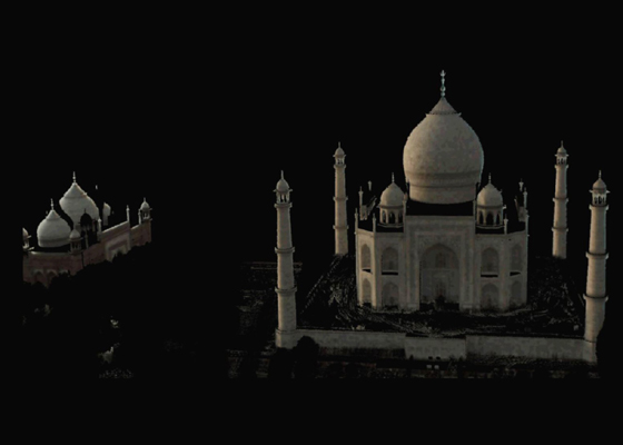 Laser scanned point cloud model of TajMahal