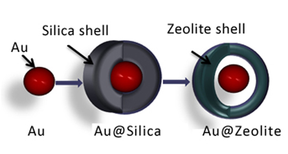 Synthesized zeolite encapsulated nanoparticles